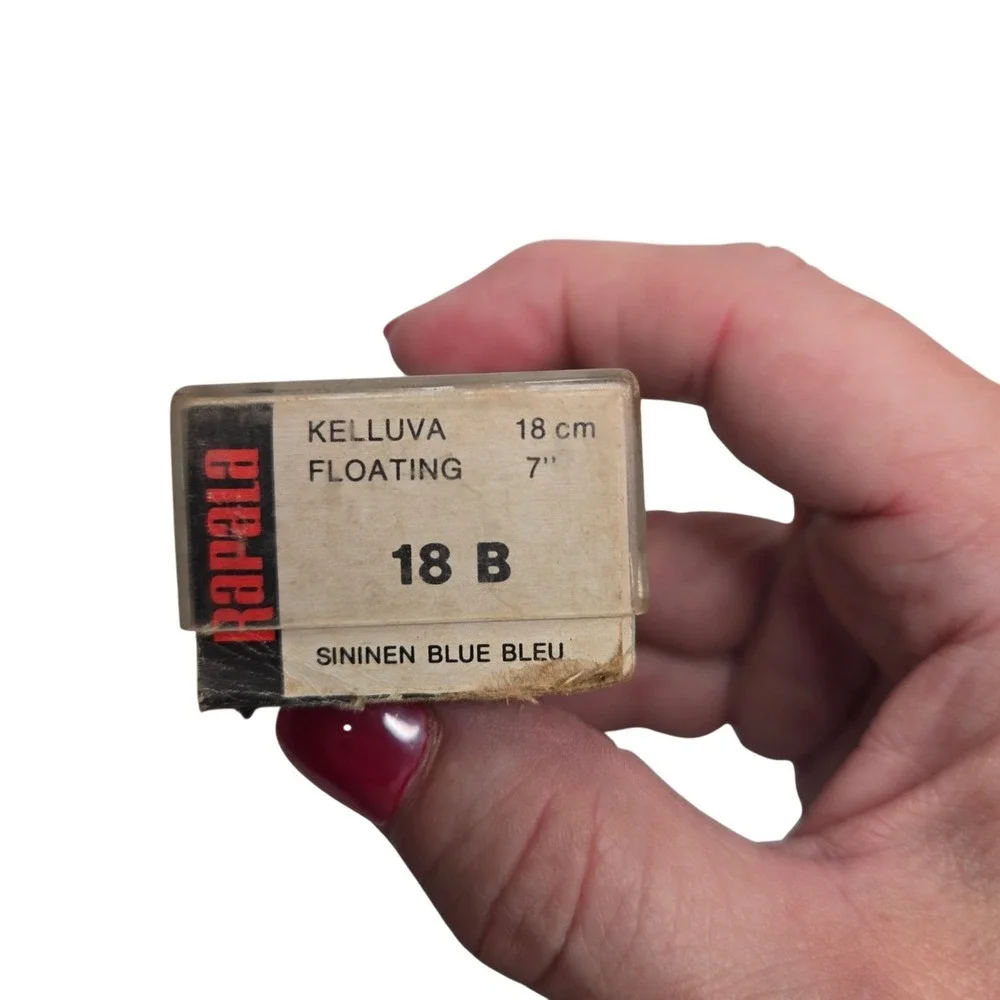 Vintage RAPALA Original Floating F-18 Fishing Lure in Blue